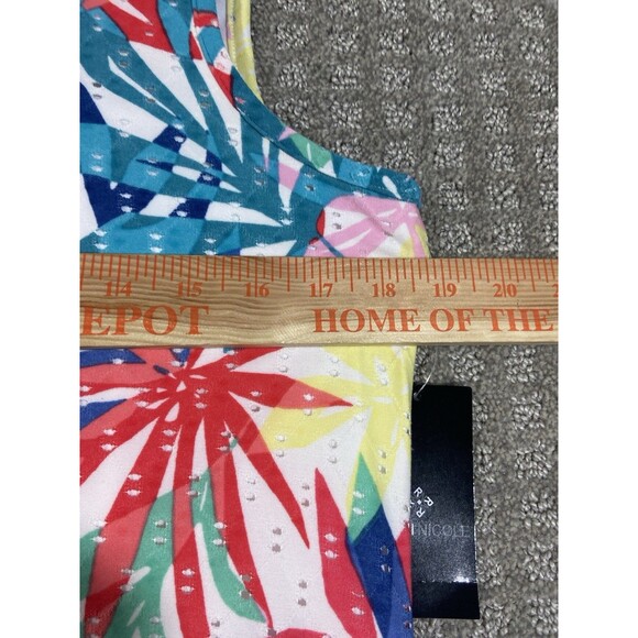 Ronni Nicole Sleeveless Sport Sheath Dress Womens Medium Tropical Print Vented - Picture 5 of 8